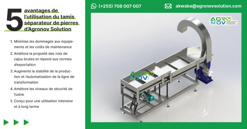 5 avantages de l'utilisation du tamis séparateur de pierres d'Agronov Solution