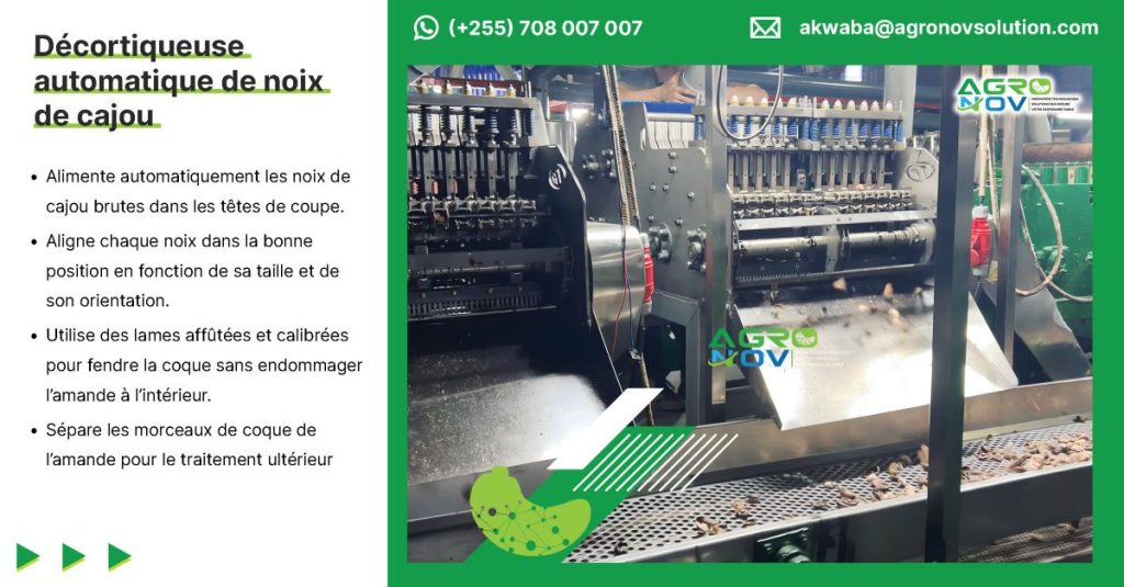 Fonctions de base de la décortiqueuse de noix de cajou
