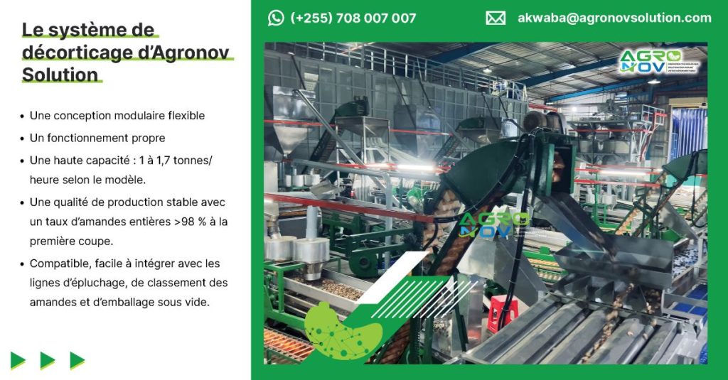 Le système de décorticage d’Agronov Solution