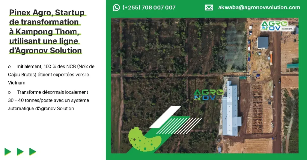 Pinex Agro, Startup de transformation à Kampong Thom, utilisant une ligne d'Agronov Solution
